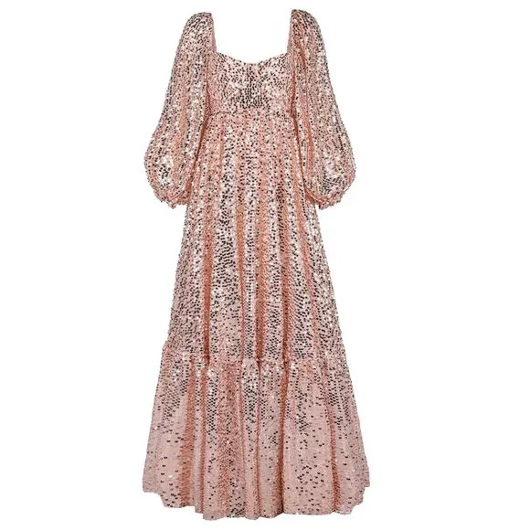 Selkie Rose Gold Sequin Princess Gown - XS / NWT - Picture 2 of 9